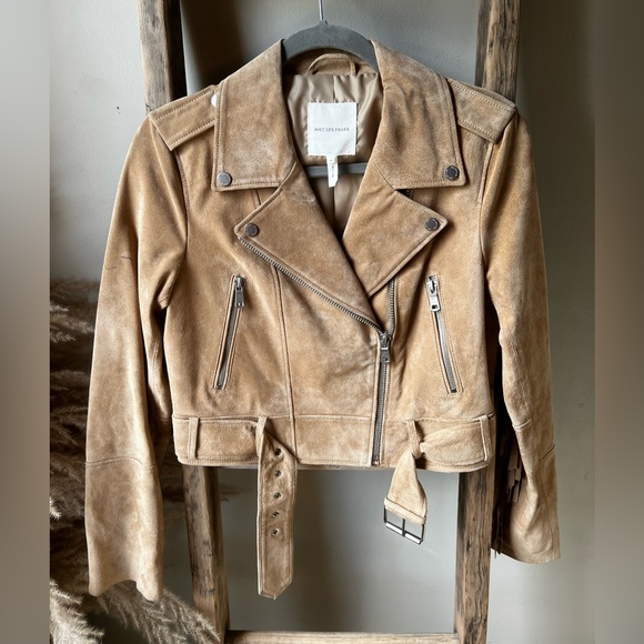 Avec Les Filles Genuine Leather Fringe Jacket - Picture 4 of 7